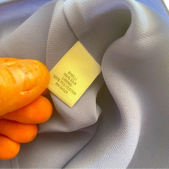 Banana Republic Blue Silk Halter Neck Top size L - Picture 7 of 8